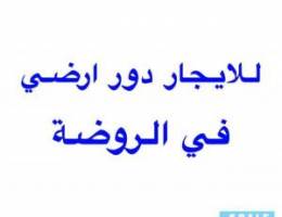  للايجار في الروضة دور ارضي 