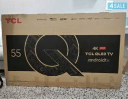  للبيع تلفزيون 55 بوصة QLED TCL بالكرتون كالجديد 