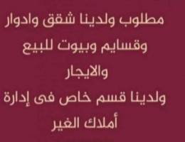  للإيجار شقق  وادوار في الفنيطيس اول ساكن طشطيب ديلوكس 