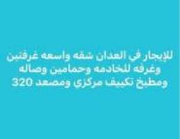  العدان غرفتبن غرفه للخادمه حمامين و صاله ومطبخ 