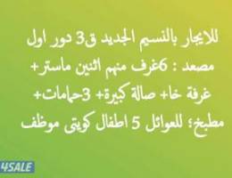  للايجار شقق ادوار _ سعد _جابرالاحمد  _ النسيم _ المطلاع _النعيم 