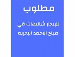  مطلوب للايجار شاليهات في صباح الحمد في جميع المراحل 