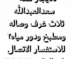  للايجار شقه في منطقه سعد العبدالله 
