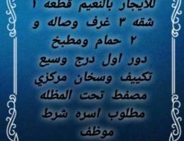 شقه ٣ غرف وصاله بالنعيم 