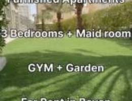  Fully furnished apartment for rent in Bayan: \n3 bedrooms including one 