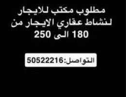  مطلوب مكتب للايجار 