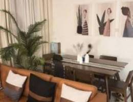  شقة مفروشة غرفتين وصالة وحمامين ومطبخ 