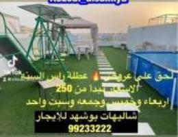  كسر الاسعار شاليه  الويكند 100 فقط بمهنا 4/5/6/7 