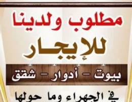  مطلوب  للإيجار .. ولدينا 