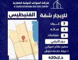  للايجار شقه في الفنيطيس 