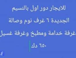  للايجار دور اول بالنسيم 