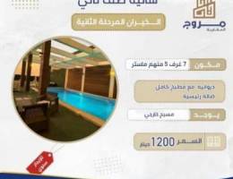  للايجار شاليه صف ثاني موقع مميز 