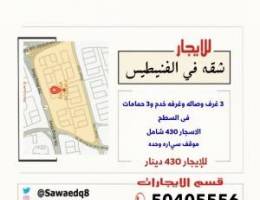  للايجار شقه فى الفنيطيس 