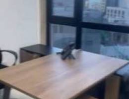  مكتب مؤثث 3 غرف وصاله وحمام ومطبخ 