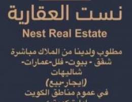  شقه للايجار في الدعيه ٣ غرف نوم وحده منهم ماستر  وغرفه خ الدور الاول 