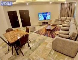  غرفتين و صالة مفروشة بالكامل مع لوبي مجهز 