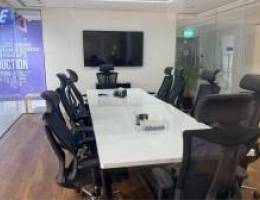  مكاتب مؤثثة للإيجار بأرقام آلية مع قاعة اجتماعات فخمة وخدمات متكاملة 