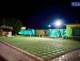  للايجار اليومي استراحة VIP في الهجن صالة العاب وجلسات خارجية وشلالات 