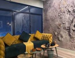  للبيع خلو شقه مؤثثه صف اول على البحر في المهبوله 